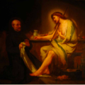 Saint Jean de Dieu et le pauvre transfiguré, Jacques-Émile Lafon.